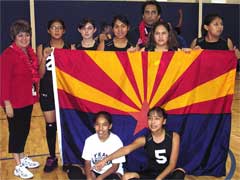The 13-14 year old girls team.